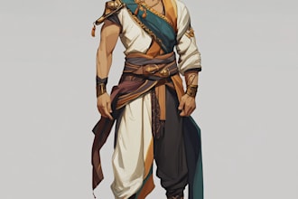 design 2d game character and sprite