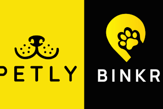 design a modern minimalist logo with social media kit