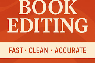 professionally edit and proofread your book or manuscript