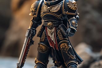 do 3d print and paint figure miniature warhammer 40k painting mini figure aos
