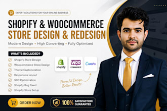 design, redesign high converting shopify store, shopify dropshippping website