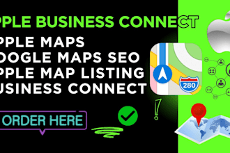 create verified apple business connect, apple map listing, map ranking, maps seo