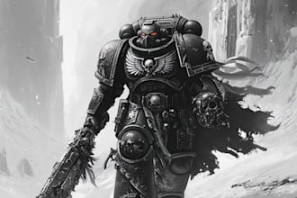 draw a warhammer 40k person and animal