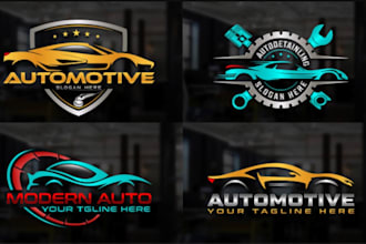 design auto dealership, car logo, car detailing, auto repair and automotive