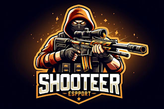 design a killer shooter esports mascot logo that dominates the game zone
