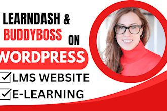 build wordpress lms website, membership site with learndash, tutorlms, buddyboss