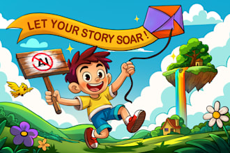 draw custom children story book illustration