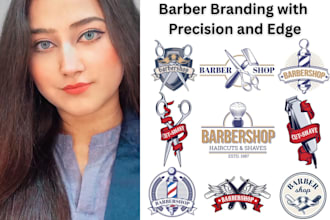 create professional barber, salon, spa, skincare and beauty logo
