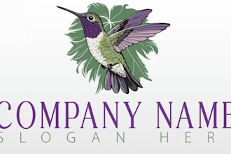 design a creative hummingbird logo