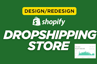 design or redesign one product shopify dropshipping store