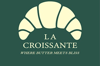 design a croissant logo and packaging for your bakery