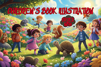 be your children picture book illustrator children storybook cover illustration