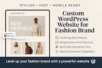 create a stunning clothing brand website using wordpress and elementor