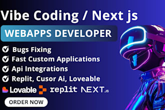 build modern apps with next js and vibe coding, loveable ai, replit, cusor ai