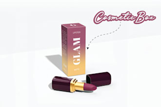 create  premium cosmetic label and box packaging design