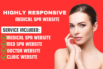design medical spa website skin care beauty spa website wellness center website