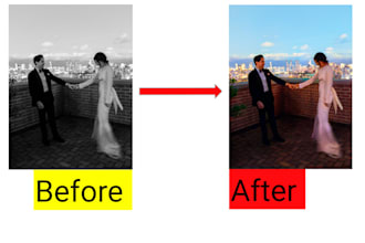 fix blur and black and white, enhance quality and colorize