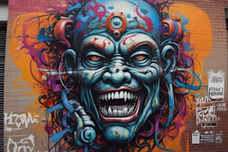 create custom street graffiti pop art or urban character