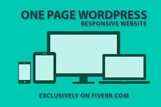 develop onepage wordpress responsive website