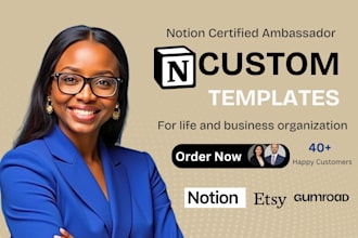 be your notion expert to setup notion template and custom notion template