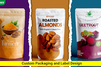 premium packaging and custom pouch design for powder, skincare, organic product