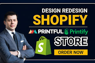 design and upload printful, printify pod products, and set up your shopify store
