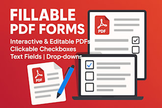 create fillable pdf form and design an adobe PDF forms