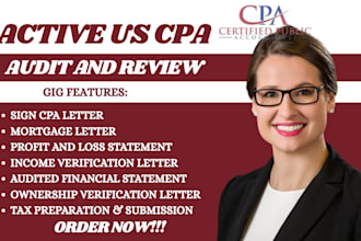 sign US audit CPA, review financial statement, audit financial CPA, CPA letter