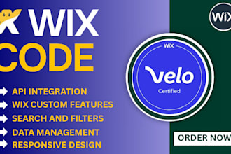 custom wix velo, wix velo code, wix studio website wix database wix velo website