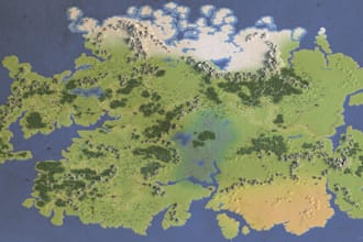 create a custom fantasy world, regional,  battle map for your novel or rpg game