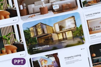 design modern presentation for real estate property sales listings and brochures