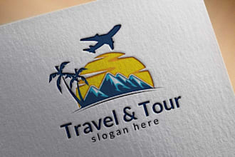 design modern travel, hotel, vacation and agency logo