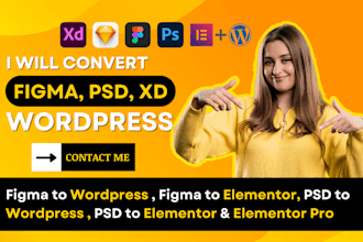 do figma to wordpress, figma to elementor, psd to wordpress, psd to elementor