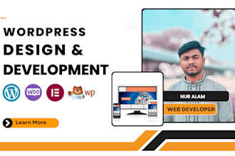 develop a modern wordpress website with responsive design and clean layout