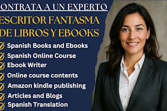 write quality spanish ebook, ebook writer, amazon kindle, spanish course, kdp