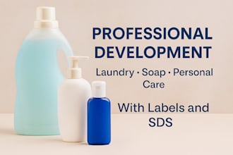 develop laundry, soap or personal care products with labels and sds