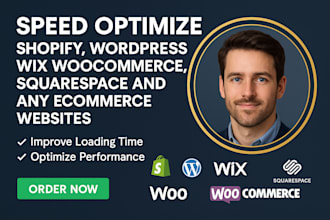 speed optimize shopify wordpress wix woocommerce squarespace ecommerce websites