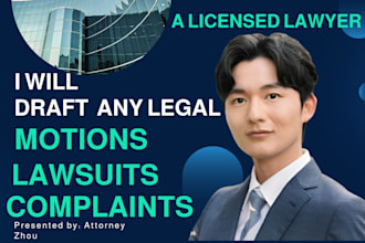 draft legal motions lawsuit legal complaint legal letters