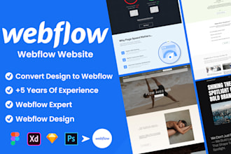 design and develop responsive webflow website figma to webflow expert