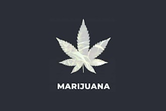 design cannabis, hemp and weed logo with 16 hours
