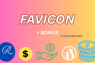 design modern custom logo favicon for web and app