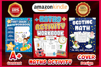 design math worksheets activity book for kids