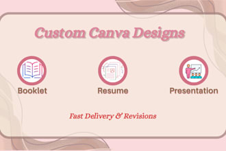 design professional canva booklets, flyers, and documents