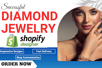 design luxury diamond jewelry shopify store gemstone shopify for your brand