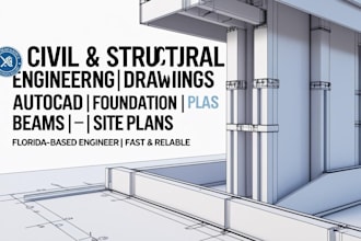 create detailed civil engineering drawings and structural analysis reports