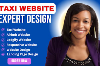 taxi website airbnb website lodgify website car dealership website wordpress wix