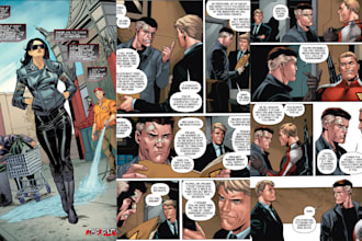 do comic book illustration, cartoon character, comic strip, comic storyboard