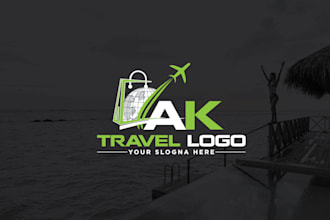 design modern travel, hotel, vacation and agency logo