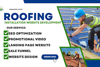 design roofing website construction website handy man plumbing website