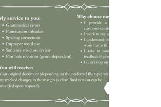 check your grammar and spelling and proofread and edit your writing